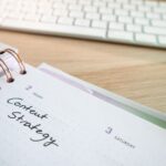 Content Marketing & Management A content strategy mapped out in a planner