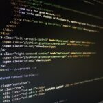 WordPress Website Development Close-up of website code on a monitor